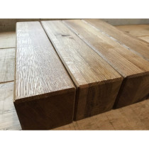 4 x Kantholz, Balken, Eiche, rustikal, Vollholz, Tischbein, geölt 38cm 8/8, verleimt, Handwerk, Bau